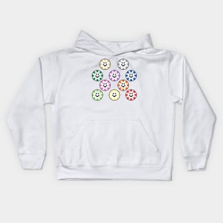 Casino Quackity casino chips of all colors collection Kids Hoodie